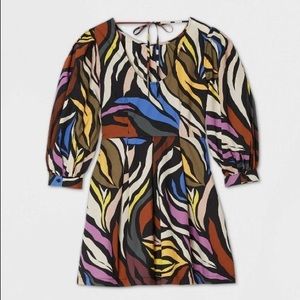 Who What Wear Tiger Stripe Mini Dress M